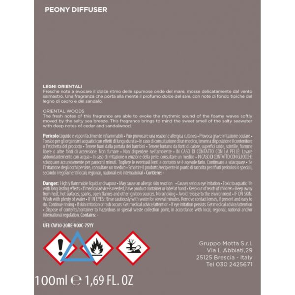 PEONY DIFFUSER Legni Orientali 100ml MUHA' - immagine 2