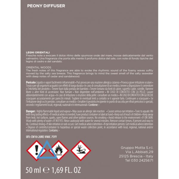 PEONY DIFFUSER Legni Orientali 50ml MUHA' - immagine 2