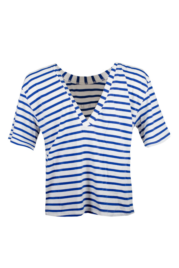 T-shirt righe Logo SHIRTAPORTER - immagine 2