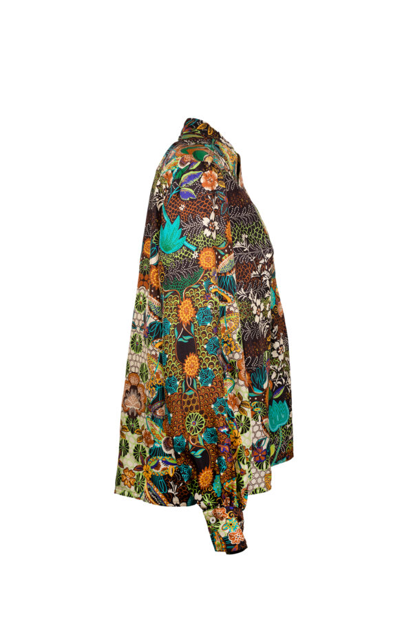Blusa fantasia in seta CALIBAN - immagine 2