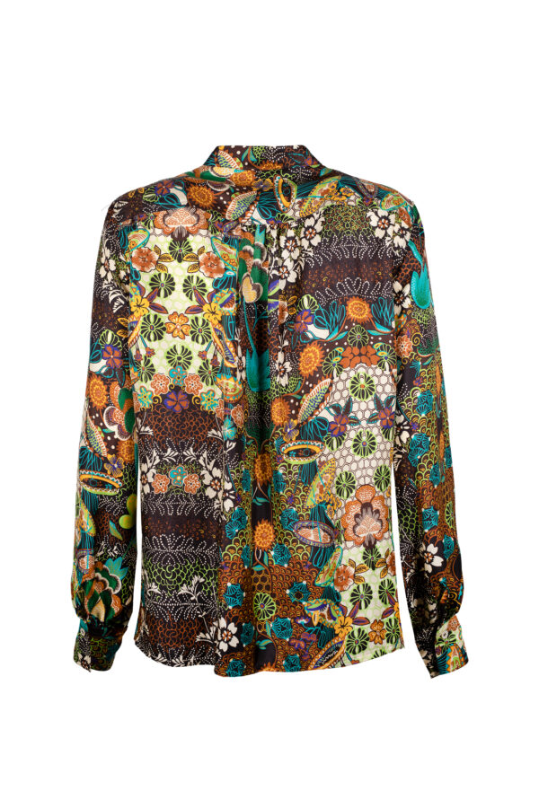 Blusa fantasia in seta CALIBAN - immagine 3