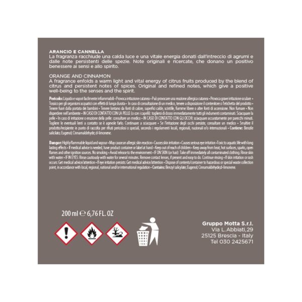FLOWER DIFFUSER Arancio e Cannella 200ml MUHA' - immagine 3