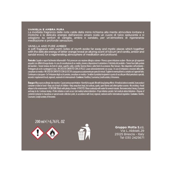 FLOWER DIFFUSER Vaniglia e Ambra Pura 200ml MUHA' - immagine 3