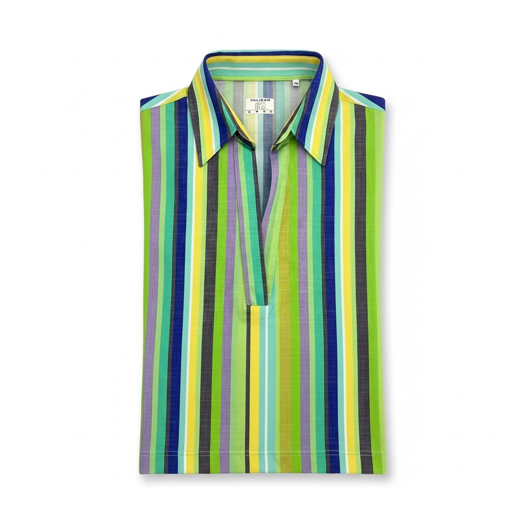 Camicia Polo Fantasia Righe CALIBAN - immagine 4