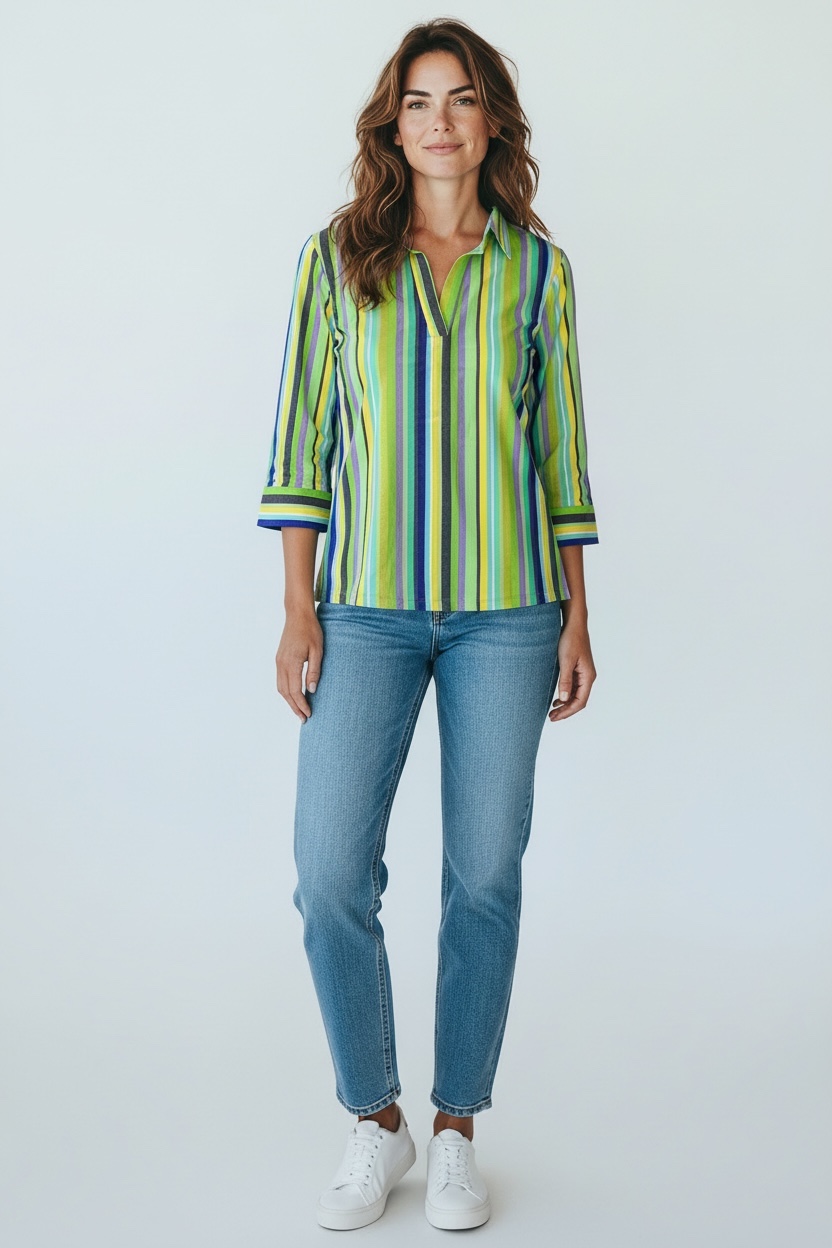 Camicia Polo Fantasia Righe CALIBAN